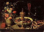 PEETERS, Clara Still life with Vase,jug,and Platter of Dried Fruit Norge oil painting reproduction